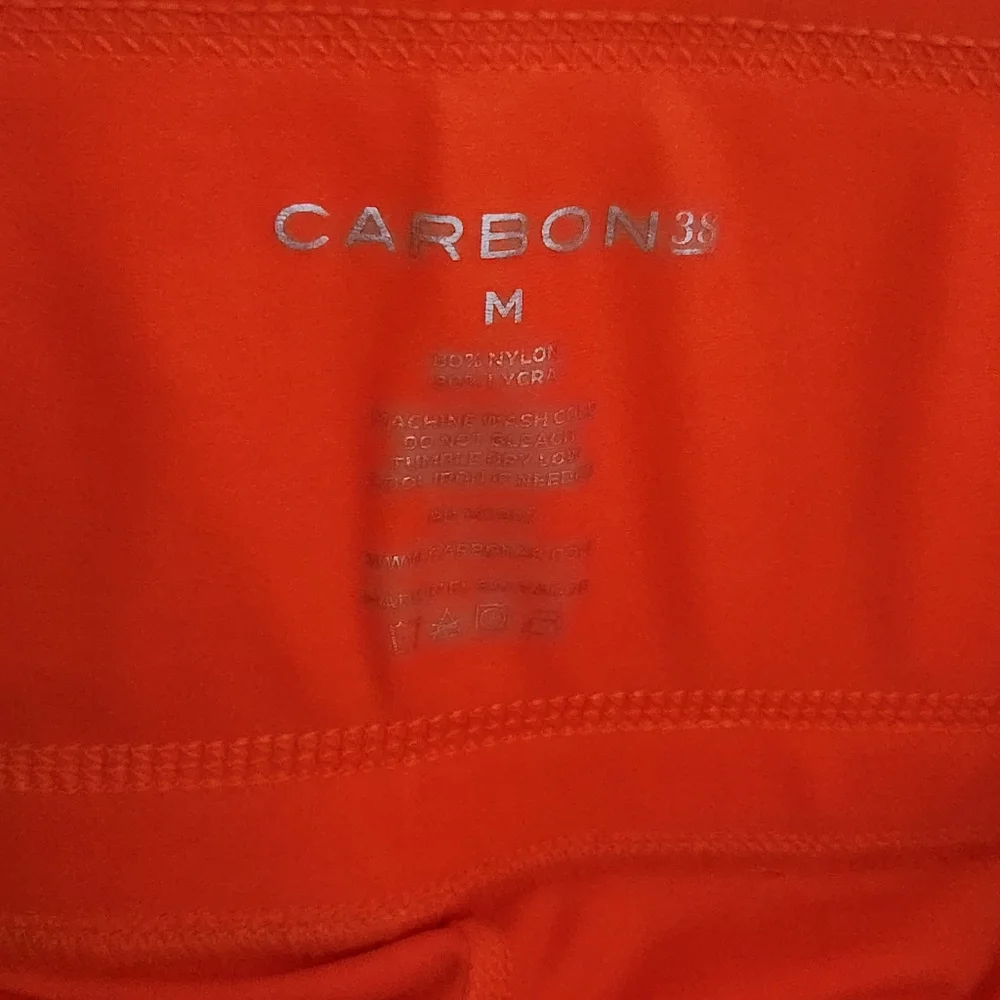 Carbon38 High Rise 7/8 Takara Shine Orange Leggings - Picture 2 of 4
